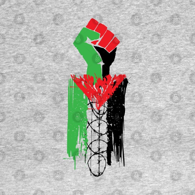 Palestinian Resistance - Free Palestine, Human Rights, Raised Fist, Anti Colonial, Anti Imperialist by SpaceDogLaika